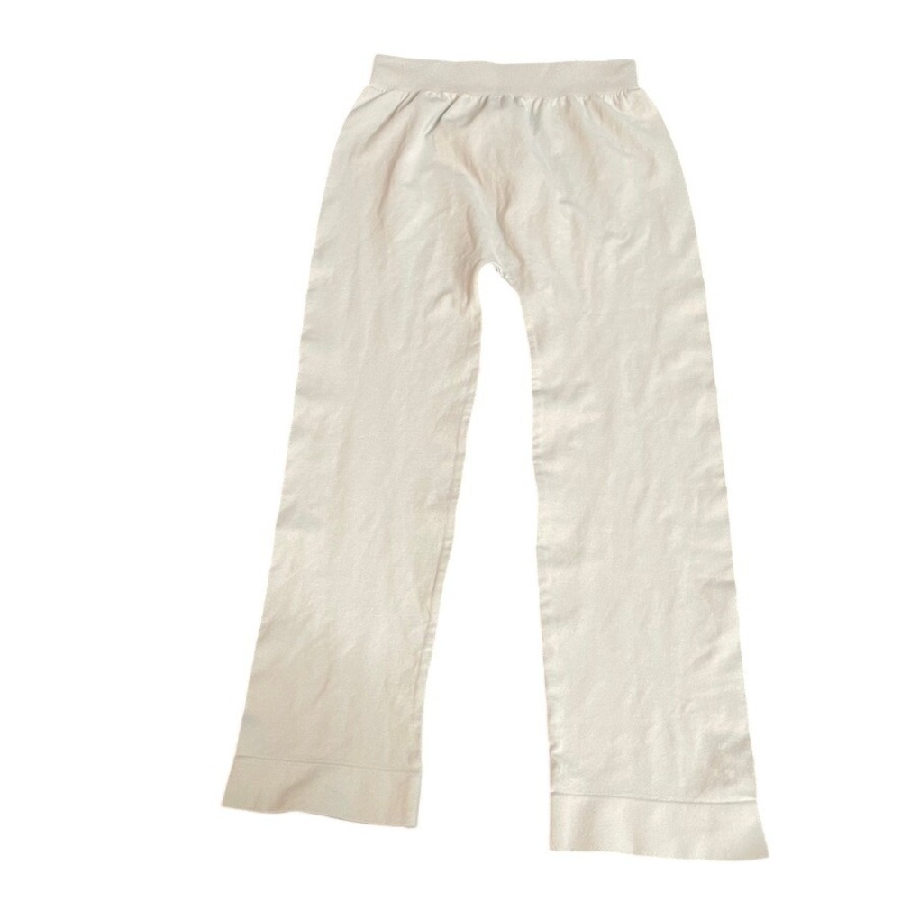 Nikibiki Womens Light Grey Seamless Ribbed Lounge Pants Straight Leg Stretch